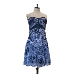 Y2K La Rok Luxe Blue Angel Layered Midi Dress